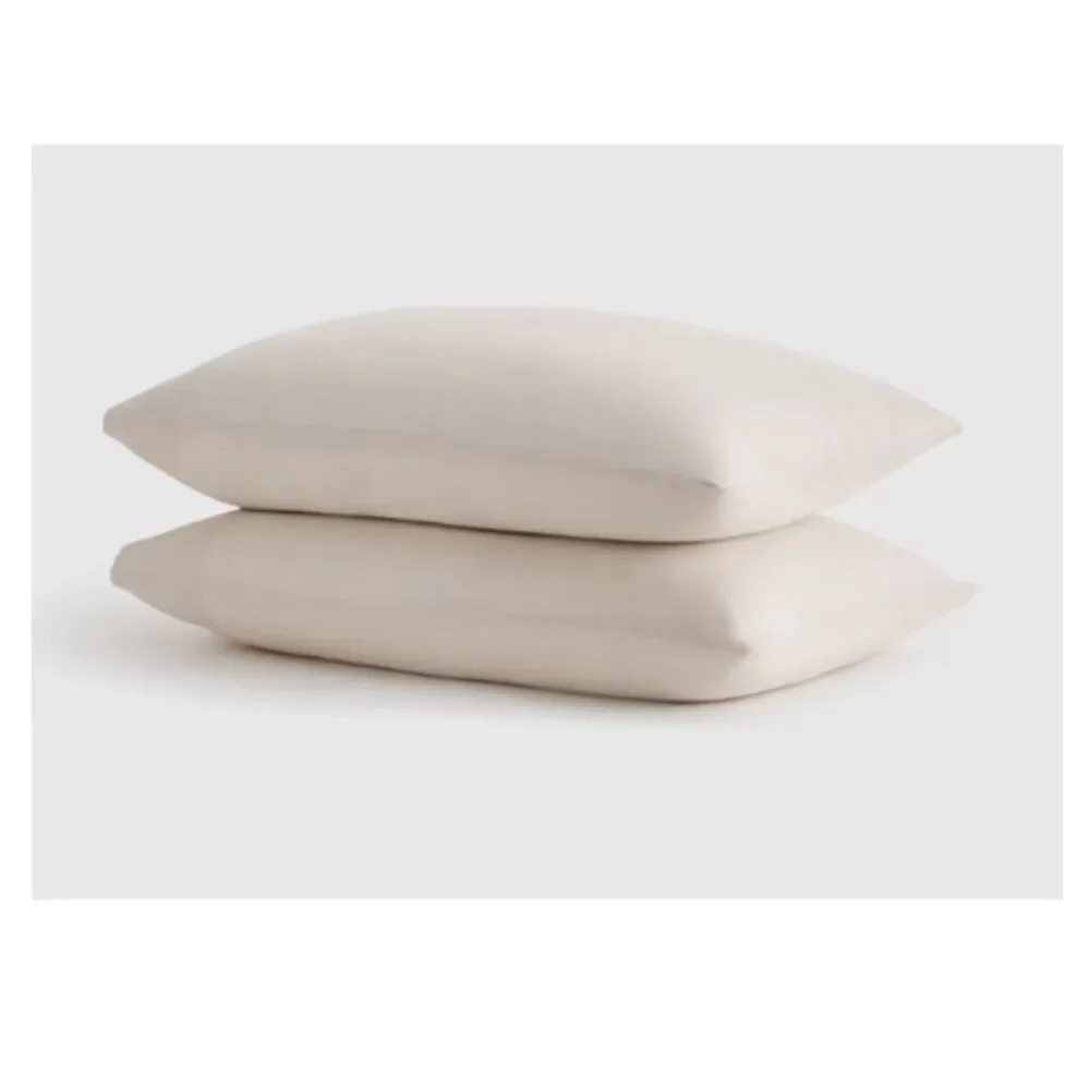 Quince European Linen Pillowcase Set King Sand
